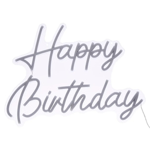 Néon LED "Happy birthday" 31x42cm