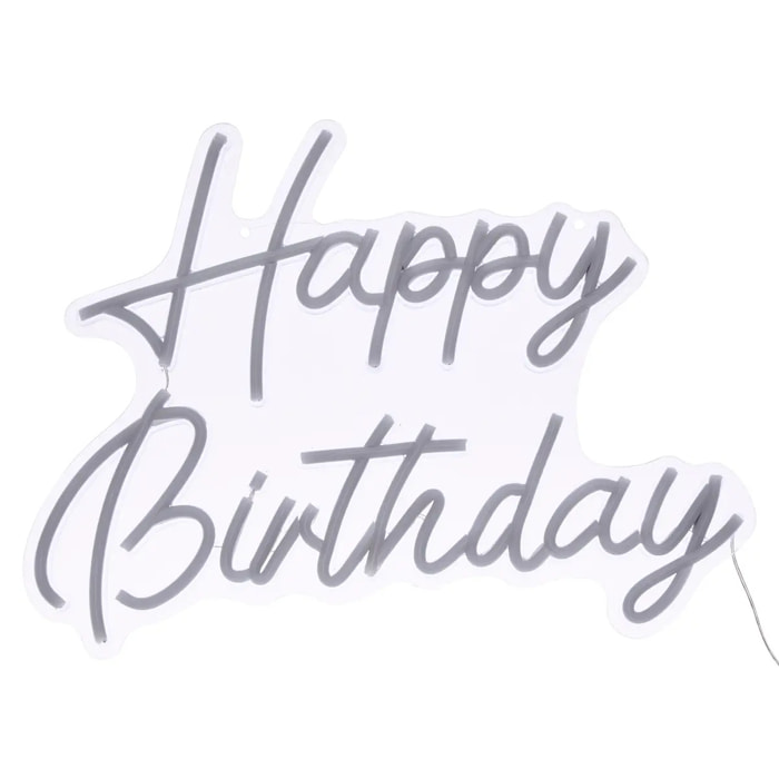 Néon LED "Happy birthday" 31x42cm