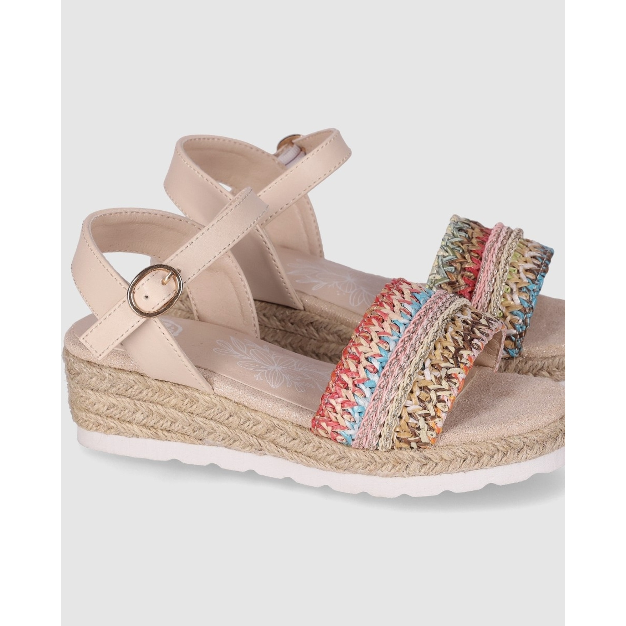 Sandalias de Piel Sintética - Multicolor - Tacón: 4 cm
