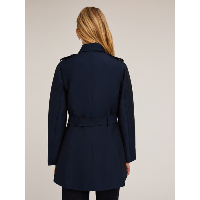 Motivi - Gabardina con botonadura simple - Azul