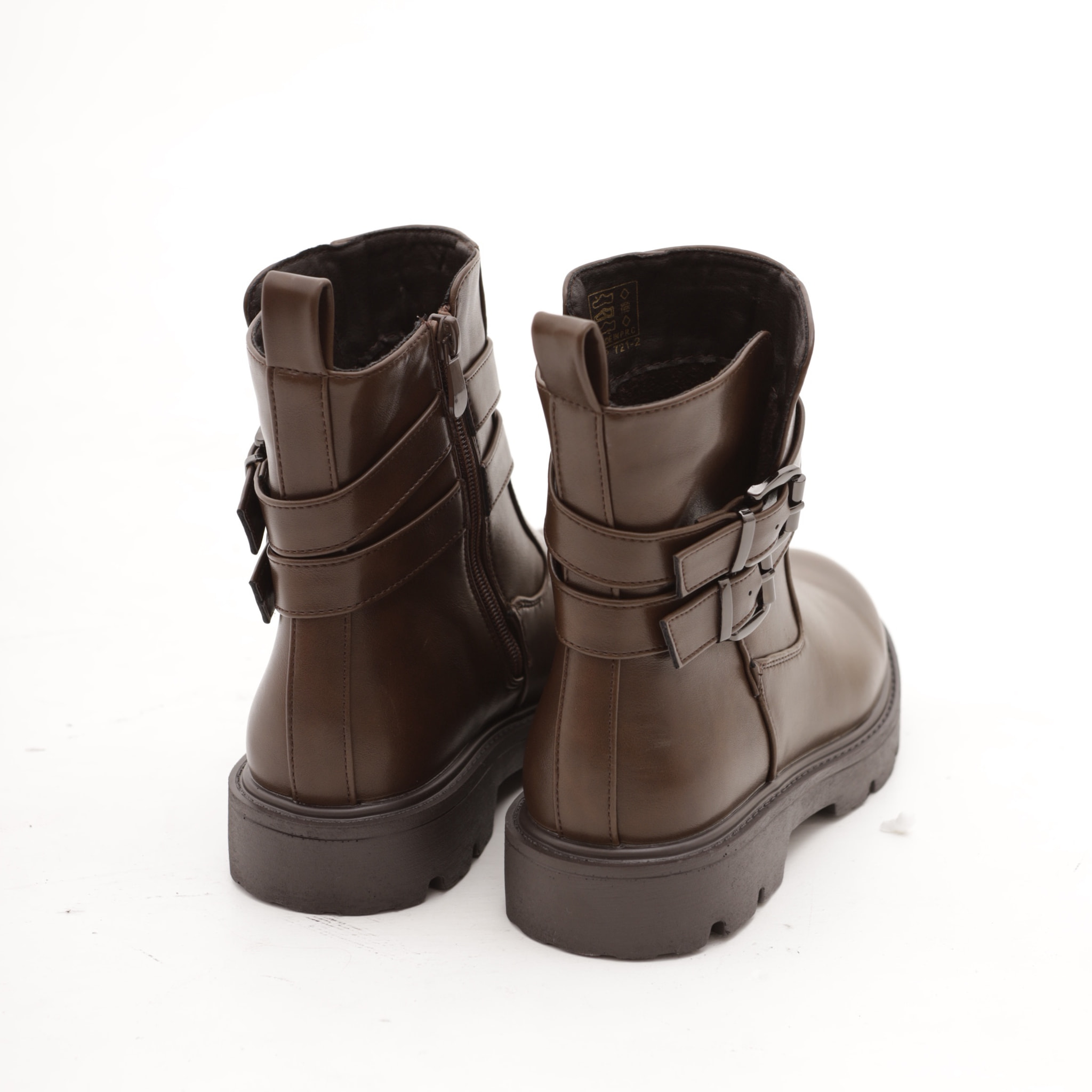 STIVALETTO BASSO DUE CINTURINI TESTA DI MORO