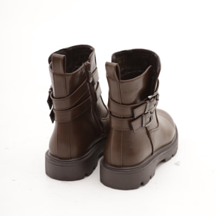 STIVALETTO BASSO DUE CINTURINI TESTA DI MORO