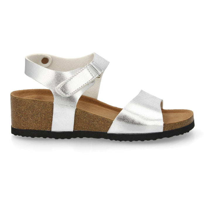 Sandalia cómoda cuña mujer cierre autoaderente