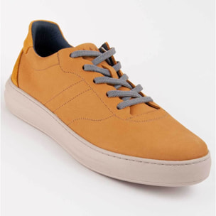 Sneaker De Piel - Amarillo