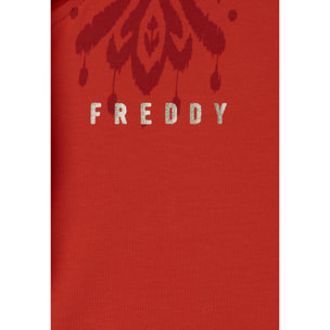 Tuta donna leggera con zip, cappuccio e dettagli oro