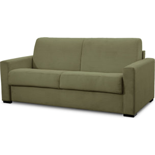 Canapé convertible express 3 places en velours côtelé - PALOMA