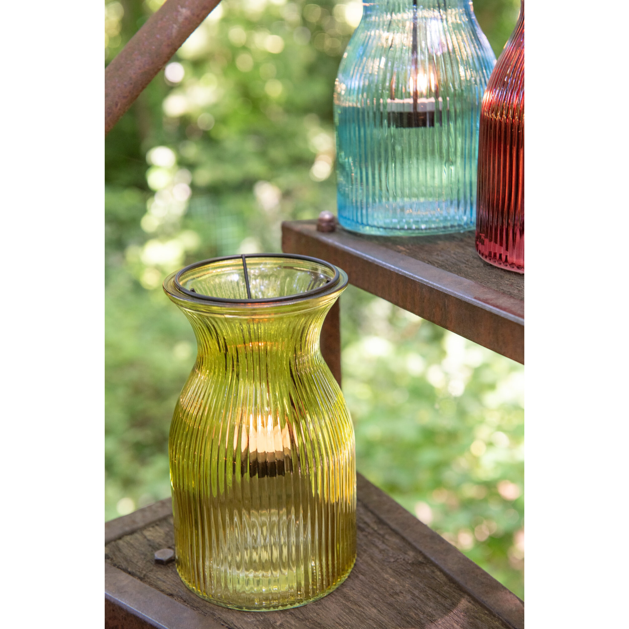 J-Line plateau bougeoir Popa - verre - mix - 6 pièces
