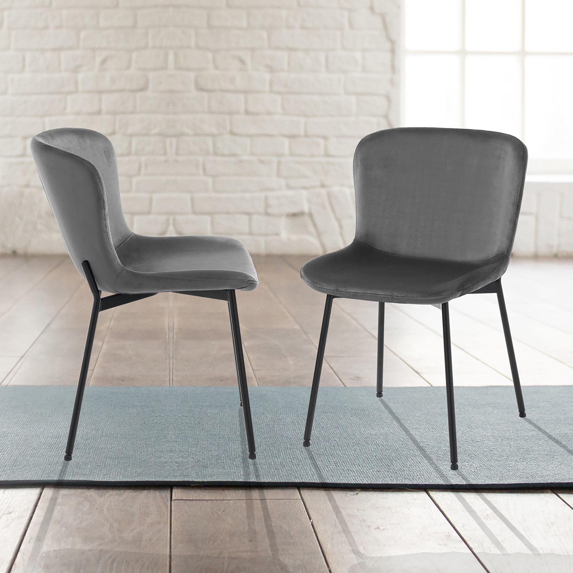 ORESTELUCHETTA Set 4 Sedie RANN VELVET GREY