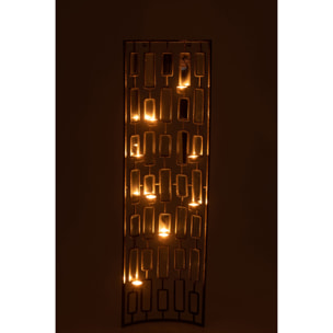 J-Line décoration murale Photophore Miroir - métal - gris - large