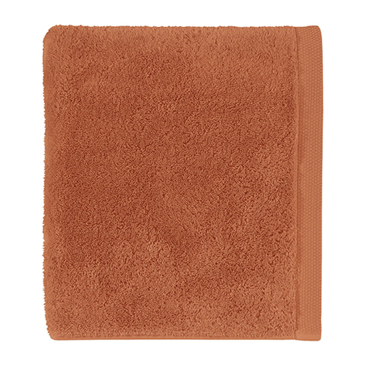 Serviette de bain unie en coton peigné biologique, ESSENTIEL, Orange Erable
