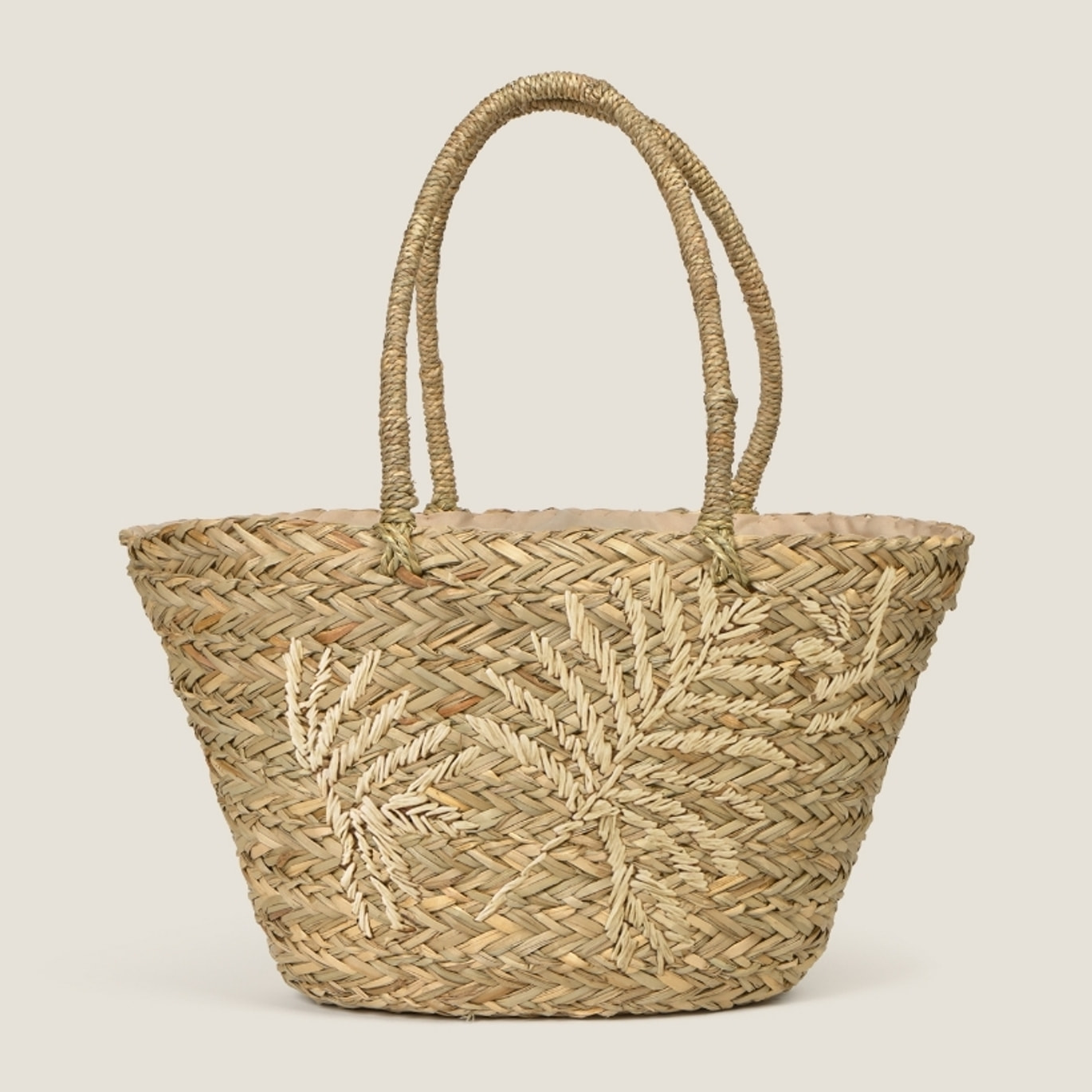 Bolso de playa mimbre Palma color marron beige Fibras naturales