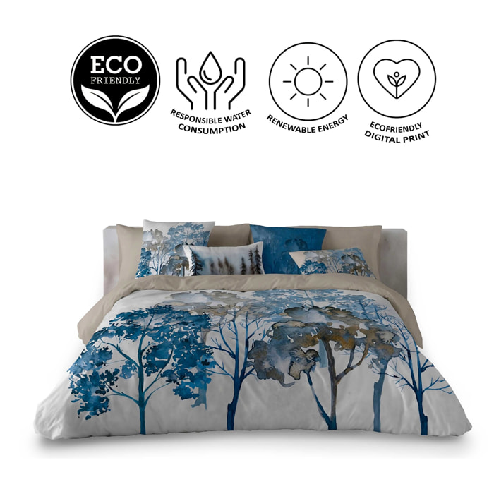 Icehome - Funda Nórdica Estampada - Cierre Solapa - 100% Poliéster Microfibra - Incluye 1/2 Fundas de Almohada - Wintree