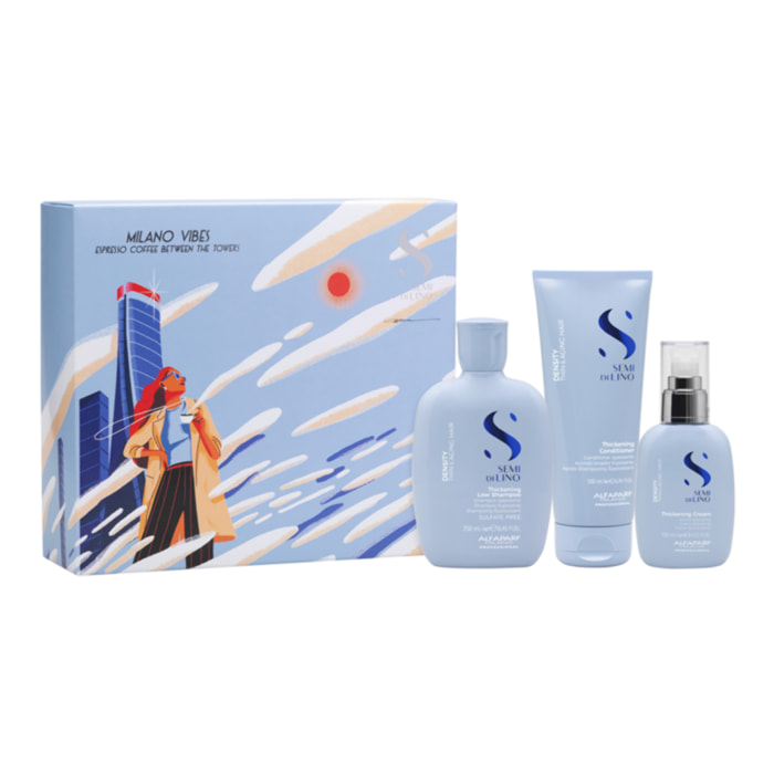 ALFAPARF MILANO Set Holiday Semi Di Lino Density Shampoo 250ml + Conditioner 200+ Cream 125ml