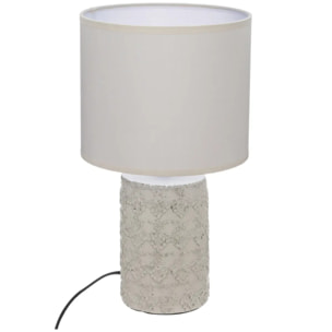 Lampe "Melo" céramique beige H34cm