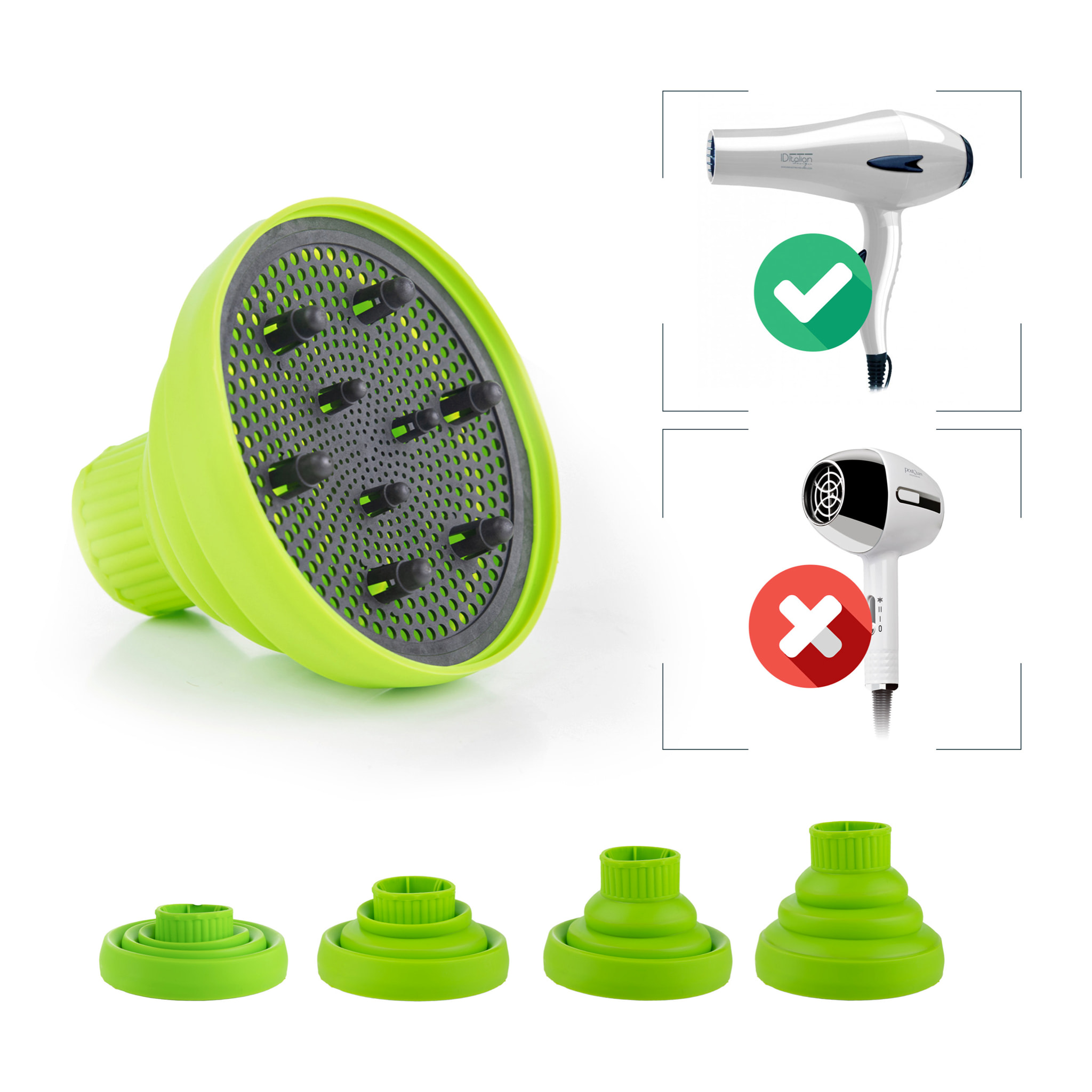 Diffusore Universale In Silicone Verde