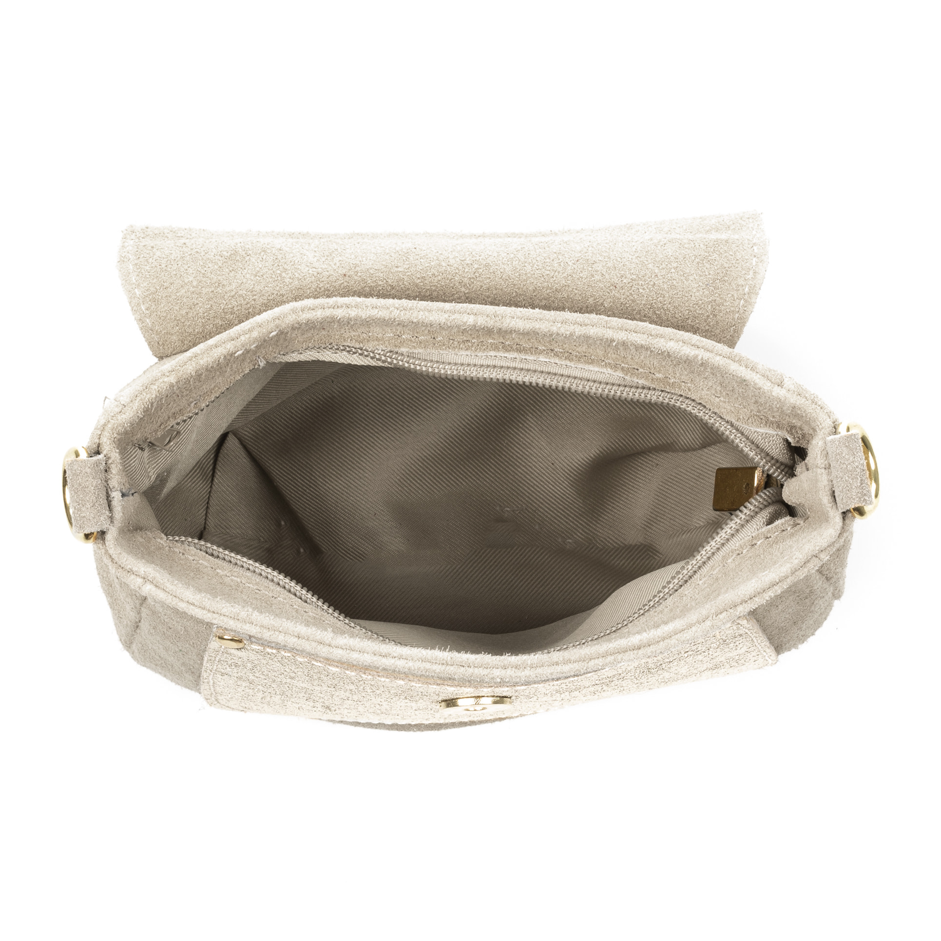 Altissimo borsa a tracolla donna. Pelle autentica Camoscio combinata con Camoscio Lucido.