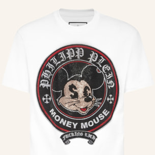 PHILIPP PLEIN Camiseta de cuello redondo y manga corta MONEY