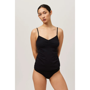 Canotta nera in cotone biologico