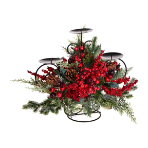 P/candele bacche pino brin - Pezzi 1 - ROSSO - Bianchi Dino SpA