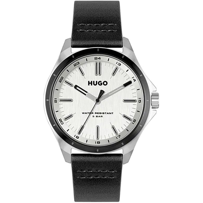 Reloj Hugo 1530325 Hombre Analogico Cuarzo con Correa de Cuero