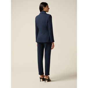 Oltre - Blazer en punto milano - Azul
