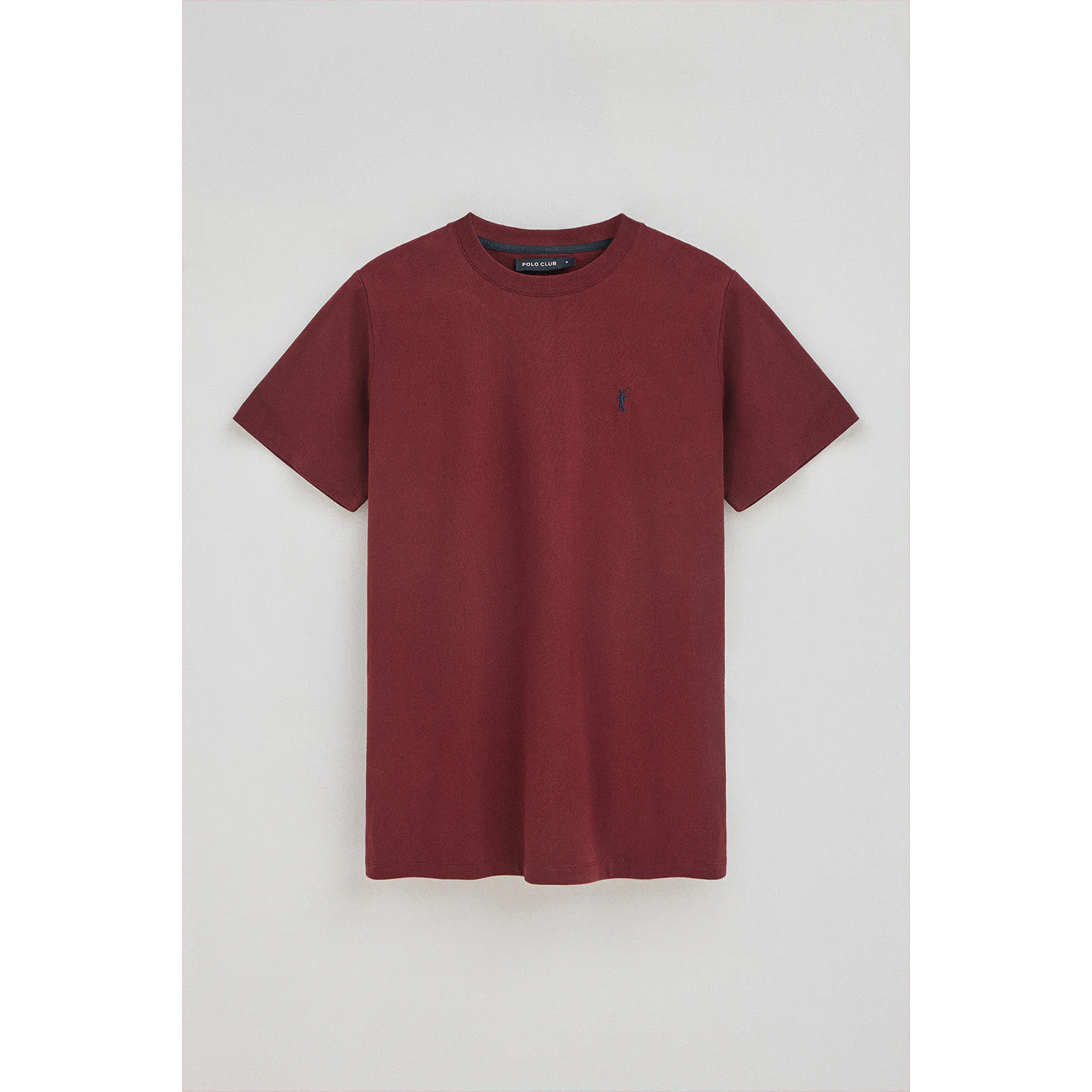 Camiseta granate con cuello redondo y bordado Rigby Go