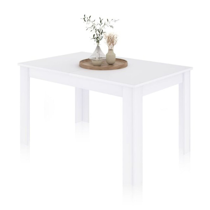 Mesa de comedor extensible Danna 123 Blanco Artik (Blanco Mate)