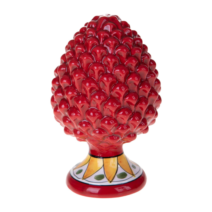 Pigna In Ceramica - Pezzi 2 - Colore: Rosso - 10xH17x10cm - Bianchi Dino -