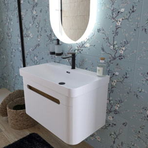Miroir LED ovale 54 x 94 cm avec éclairage lumineux et capteur tactile Fusion SAT (SATZFULED5494)