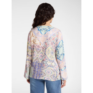 Elena Mirò - Blusa con stampa bandana - Viola