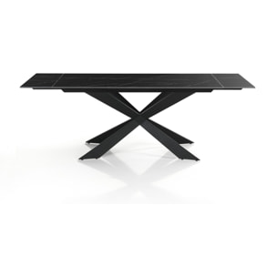 Tomasucci Table extensible MELVIN EVO 120 BLACK MARBLE - NOIR