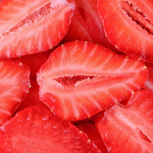 Affiche cuisine salade de fraises Affiche + cadre en bois - Chêne