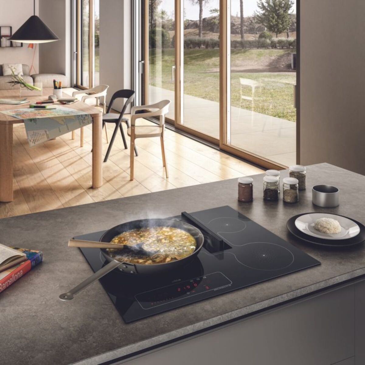 Plaque induction aspirante ELICA NIKOLATESLA FIT 3Z PRO 72 recyclage