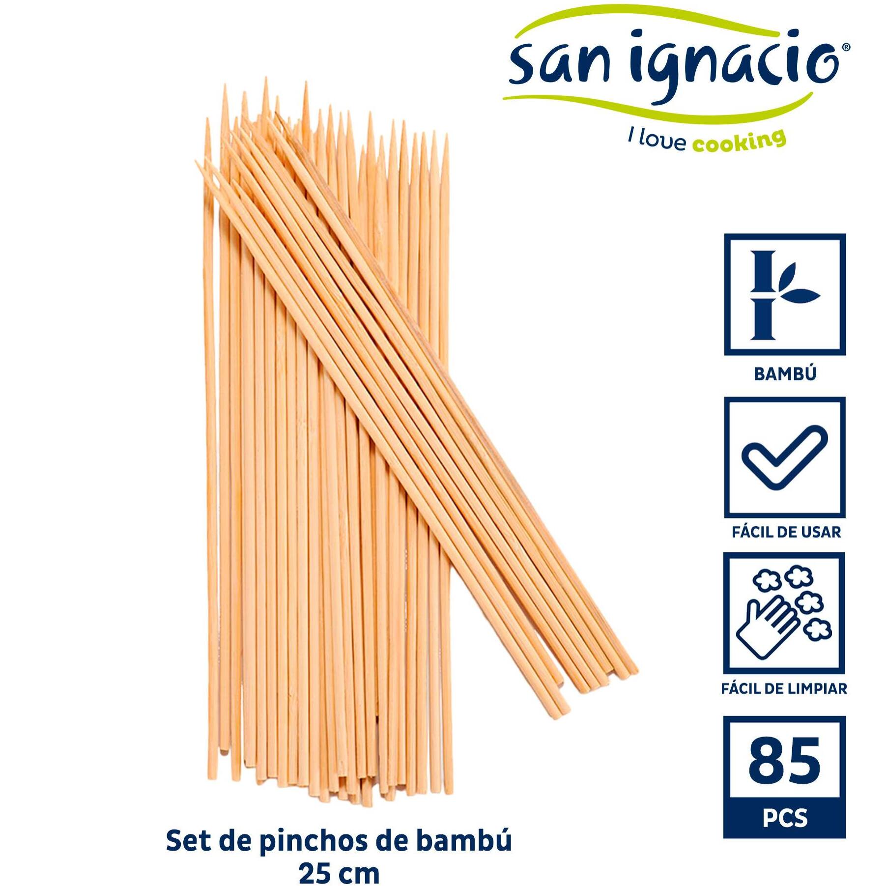 Set 85 pinchos bambu 25cm colección kinvara