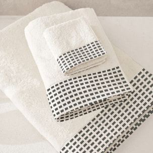 Set de 3 toallas SQUARE - 450 gr/m2 - 30x50+50x90+70x130 cm beige
