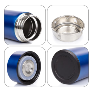 Termos sportivo da 500ml con indicatore di temperatura intelligente. Bottiglia d'acqua isolata sottovuoto, fino a 12 ore di mantenimento del calore.