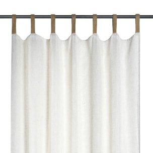 Voilage tamisant polylin à pattes - Naturel