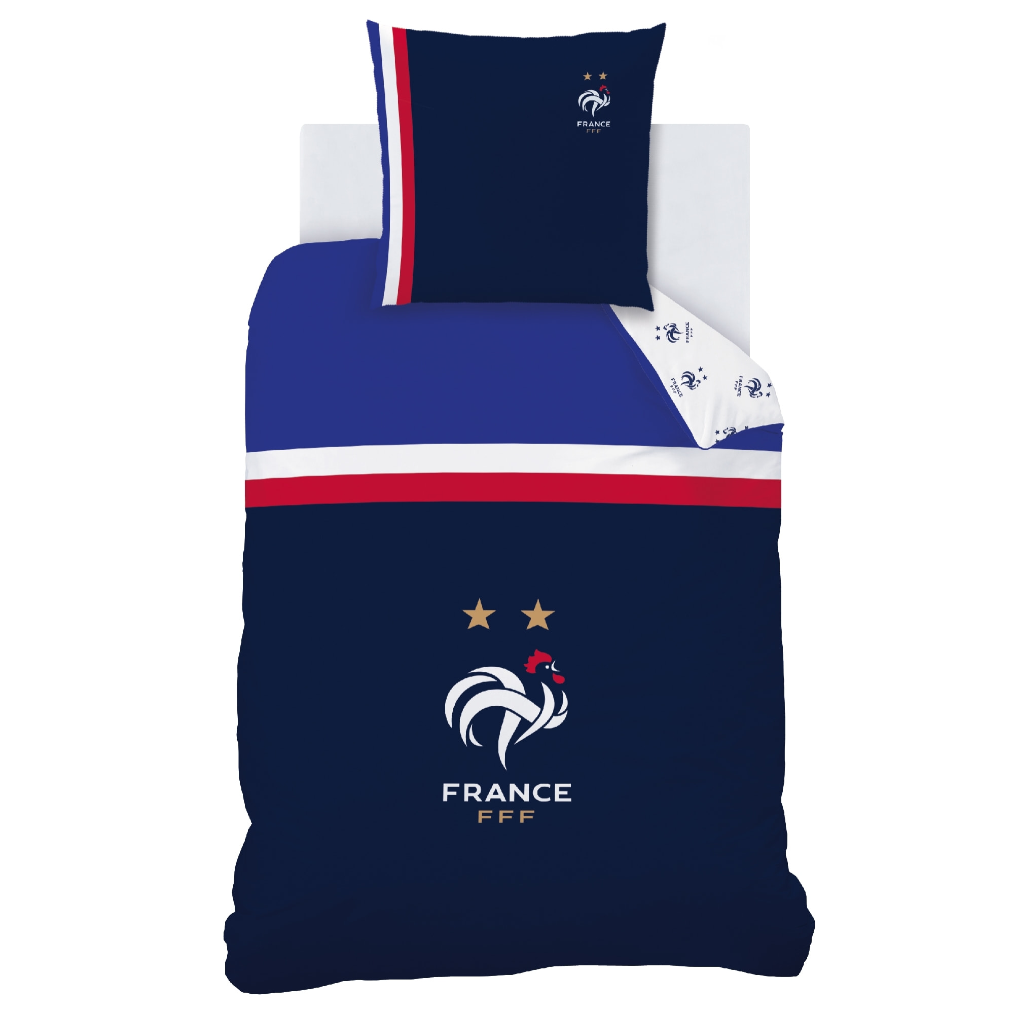 Parure de lit imprimée 100% coton, FFF DRAPEAU