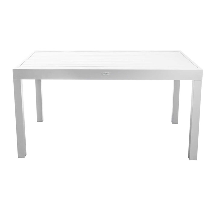 Tavolo sullivan Vacchetti in alluminio bianco cm150/210x90h73