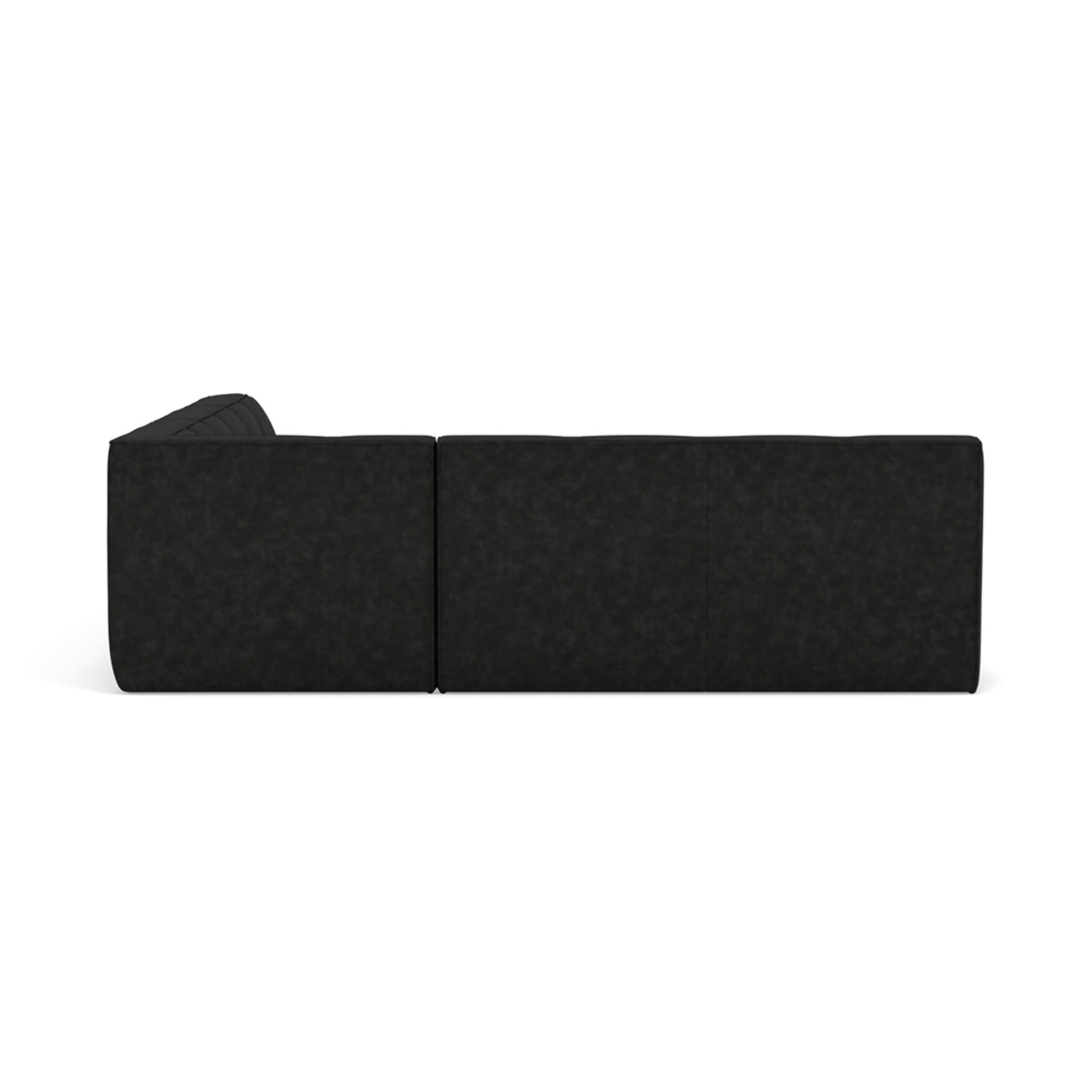 Alya - canapé modulable d'angle réversible 5 places en simili - Noir