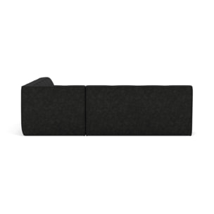 Alya - canapé modulable d'angle réversible 5 places en simili - Noir