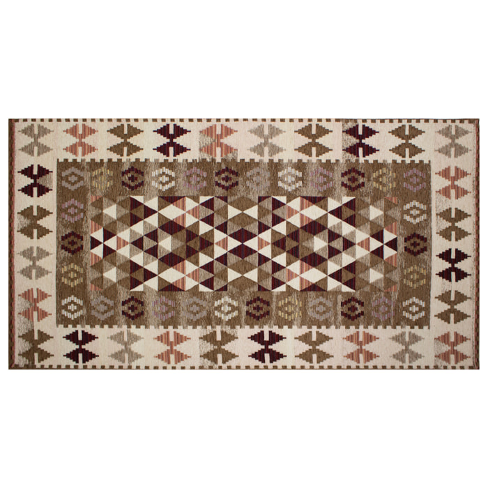 TAPPETO ARREDO KILIM FANGO CON FONDO ANTISCIVOLO MADE IN ITALY