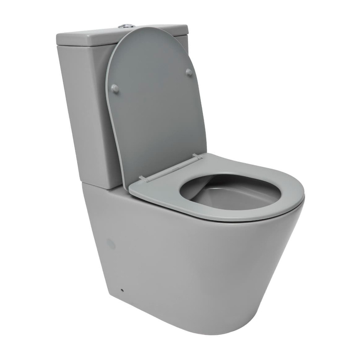 Infinitio WC à poser complet en céramique avec abattant SoftClose, gris mat (SATINF031VPSNLGRM)