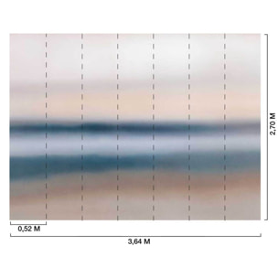 Papier peint Horizon Flou Rose Intissé