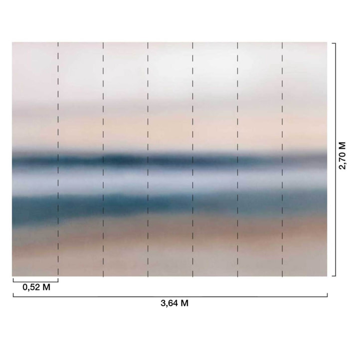 Papier peint Horizon Flou Rose Intissé