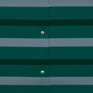 Jardinera Elevada de Acero Galvanizado Huerto Urbano para Cultivar Plantas Flores Hierba Macetero Grande Exterior Rectangular con Fondo Abierto 241x90,5x30 cm Verde