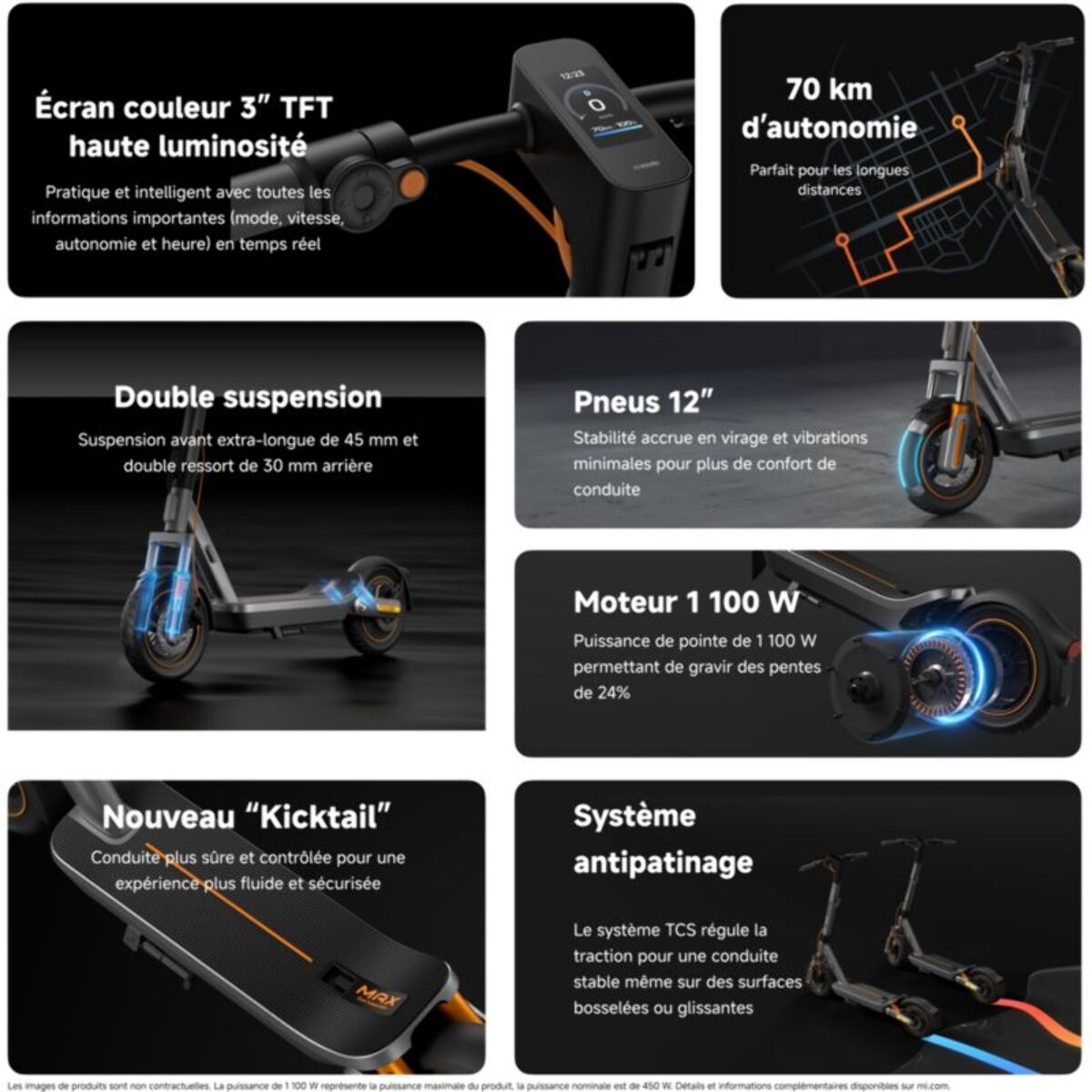 Trottinette électrique XIAOMI Electric Scooter 6 Max Noir