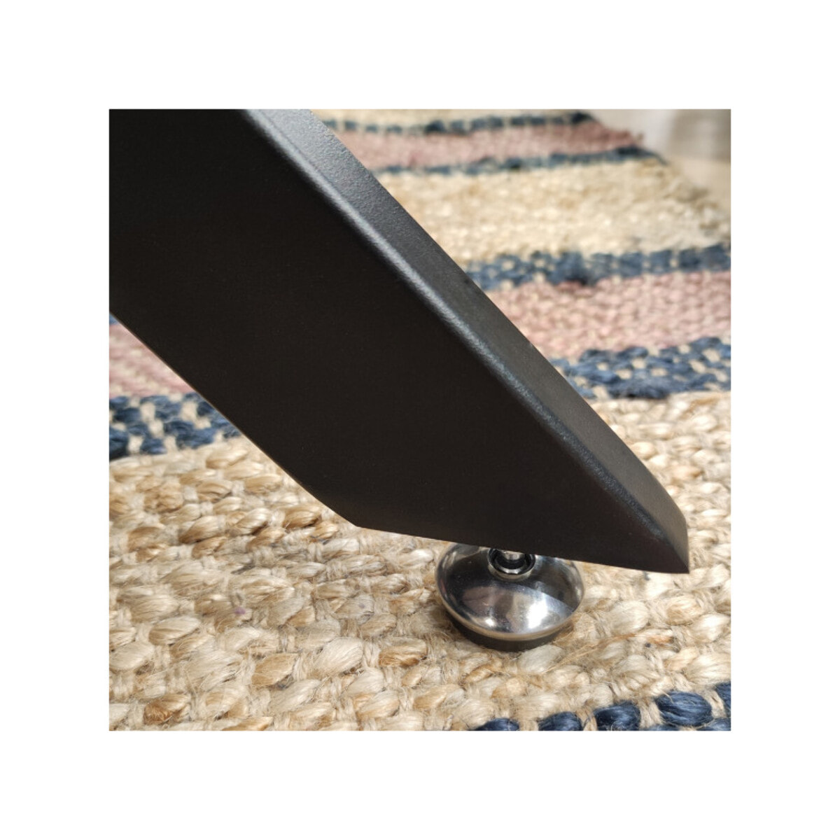 Table ronde en céramique pleine masse blanc marbré D100 cm - STONE 2