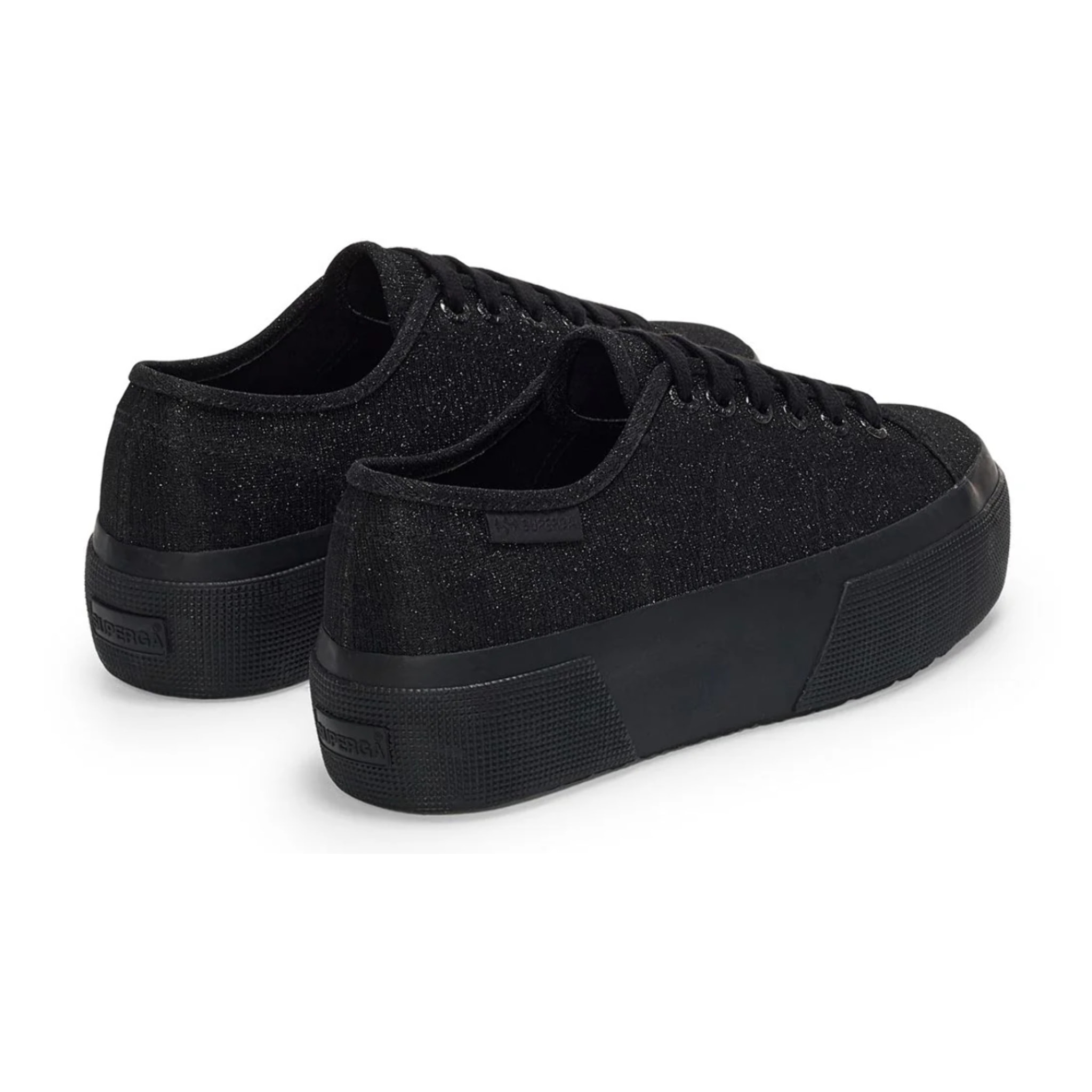 Superga - Scarpe da donna Donna Nero - 3790 Platform Jersey Lame Leggera