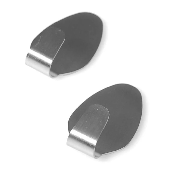 Lot de 2 crochets muraux adhésifs en inox Fackelmann Tecno